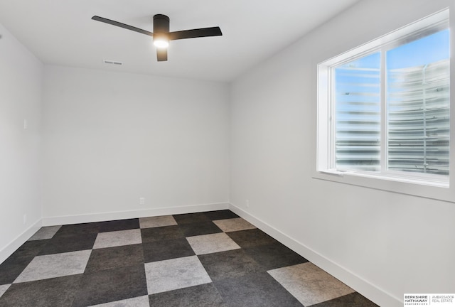 6511 Garvin St, Omaha, NE 68152 - unfurnished room featuring visible vents, baseboards, and ceiling fan