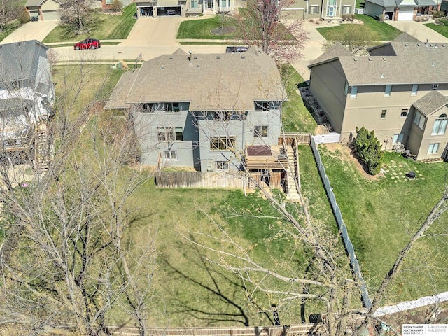 bird's eye view featuring a residential view