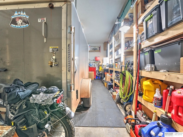 view of storage room