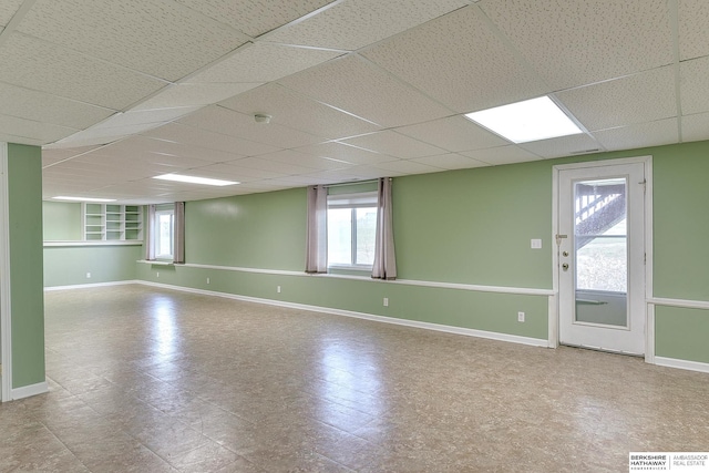 2857 Ravae Ln, Blair, NE 68008 - unfurnished room with visible vents, baseboards, and a paneled ceiling