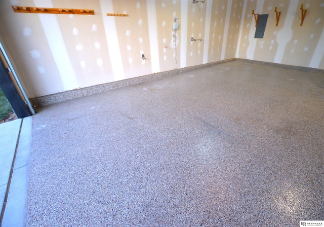 empty room with speckled floor