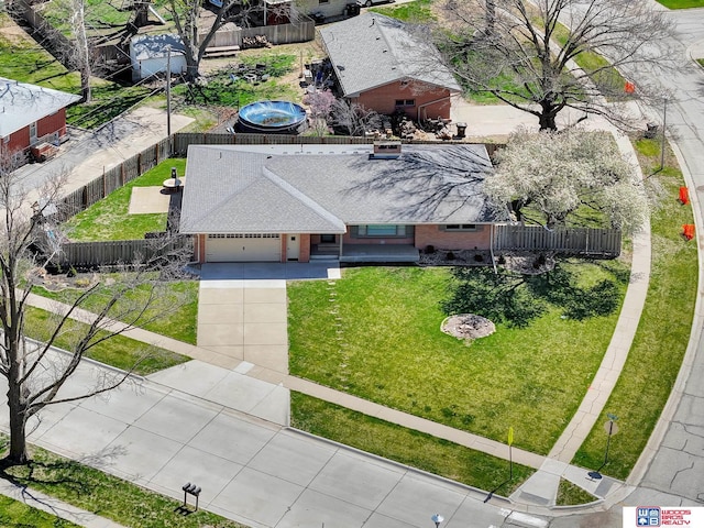 birds eye view of property