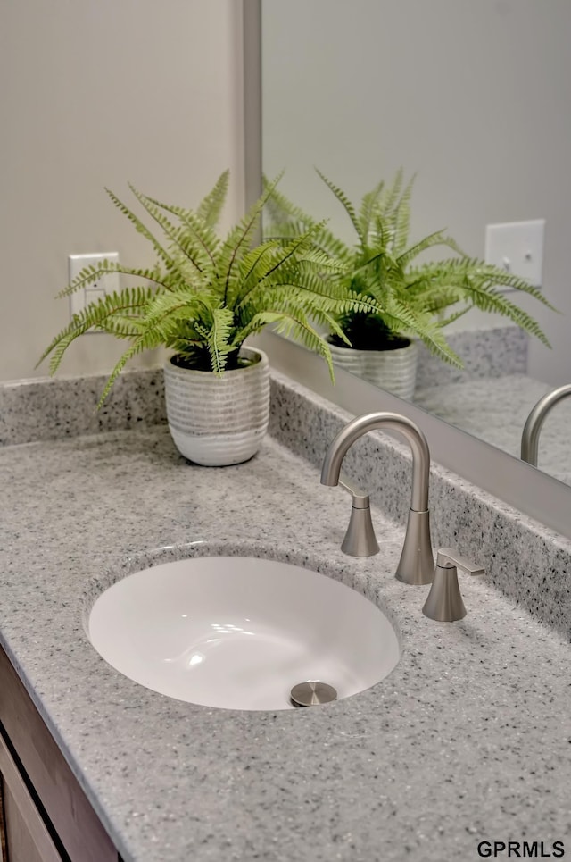 interior details with vanity