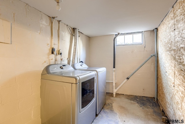 laundry area featuring laundry area and washing machine and dryer