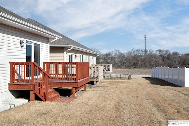 deck with fence
