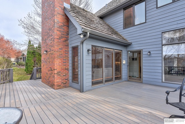 view of wooden deck