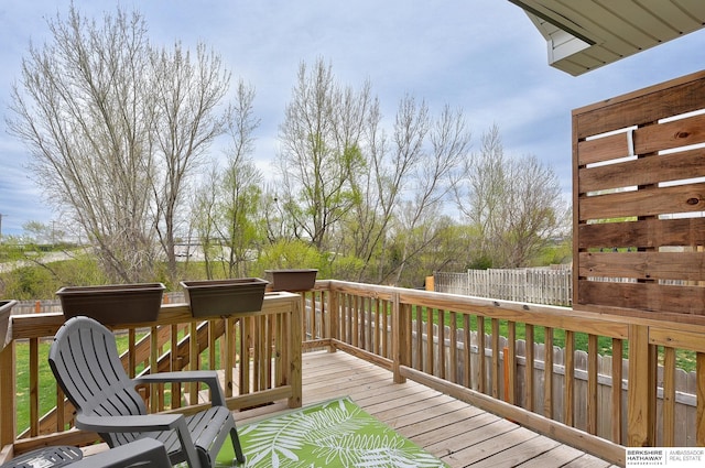deck with fence