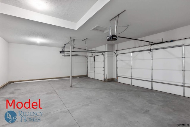 garage featuring baseboards and a garage door opener