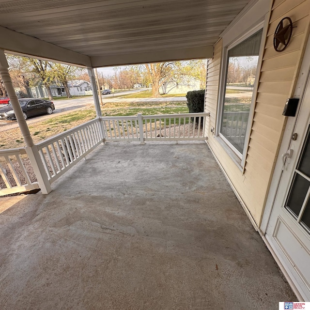 view of patio with covered porch