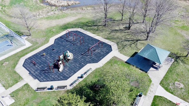 birds eye view of property