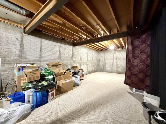 2219 Southwood Pl, Lincoln, NE 68512 - unfinished basement with carpet flooring