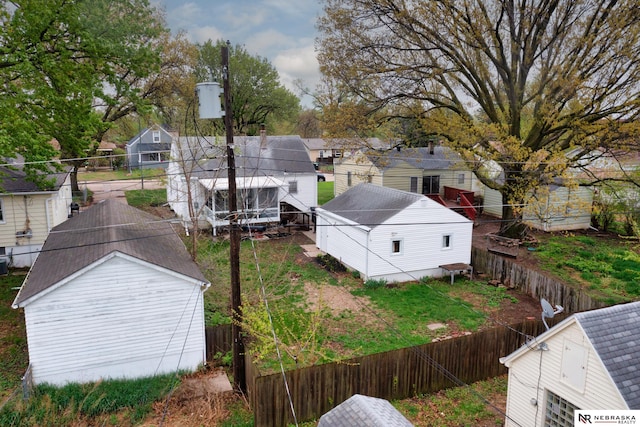 bird's eye view featuring a residential view