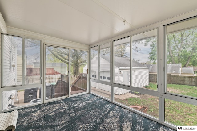 view of sunroom