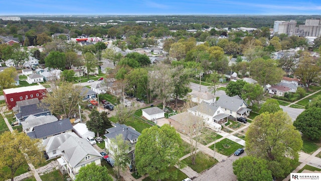 1029 Rose St, Lincoln, NE 68502 - aerial view of property and surrounding area with nearby suburban area
