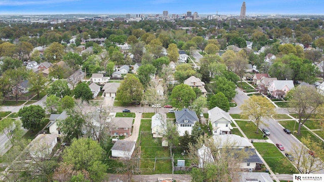 1029 Rose St, Lincoln, NE 68502 - aerial overview of property's location featuring nearby suburban area