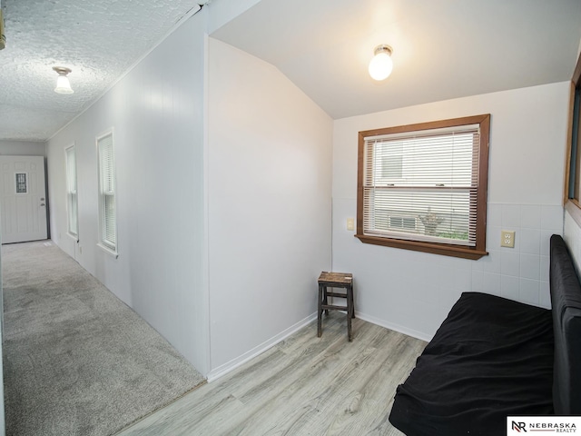 1029 Rose St, Lincoln, NE 68502 - living area featuring light wood-style floors and a textured ceiling