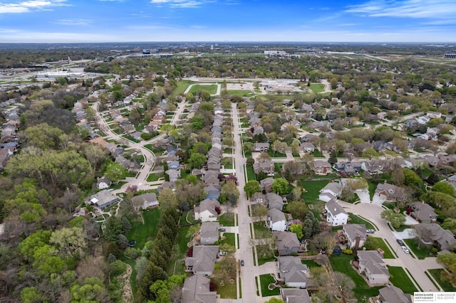 aerial view featuring a residential view