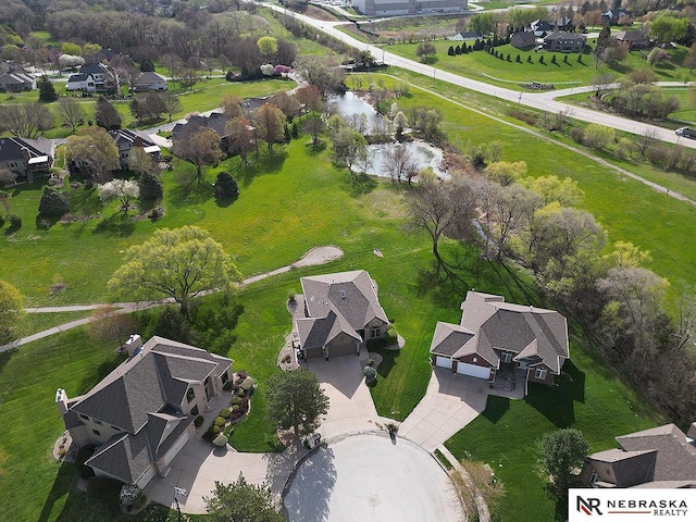 drone / aerial view with a residential view