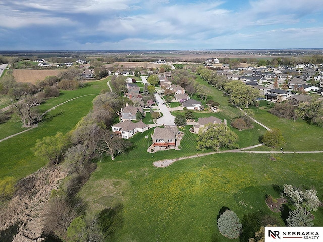 bird's eye view with a residential view