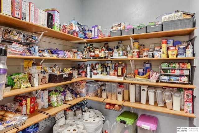 view of storage area