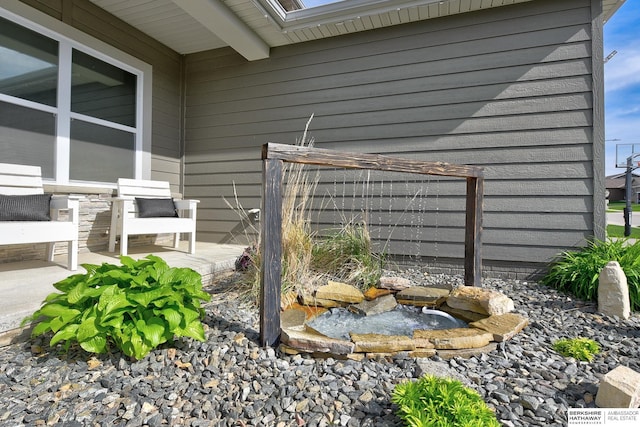 details with a small pond