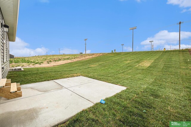 view of yard with a patio area