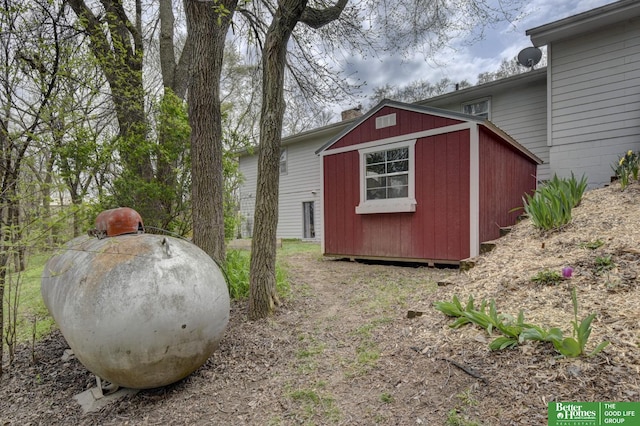 view of shed