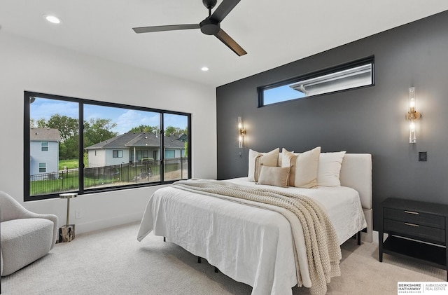 16951 Benjamin St, Bennington, NE 68007 - carpeted bedroom featuring recessed lighting and a ceiling fan