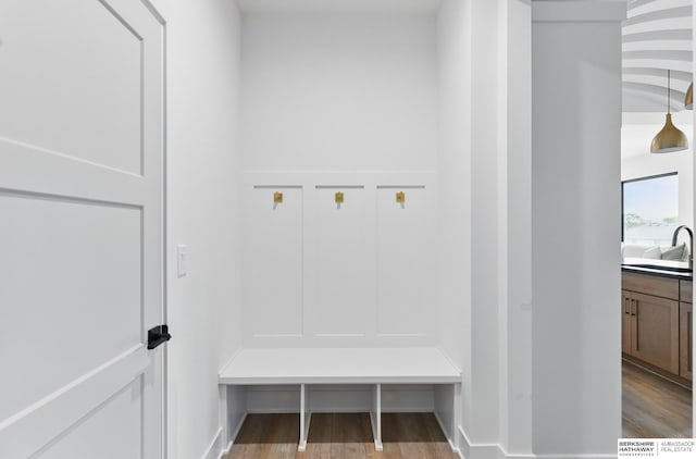 16951 Benjamin St, Bennington, NE 68007 - mudroom featuring wood finished floors