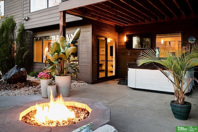 doorway to property featuring a patio area