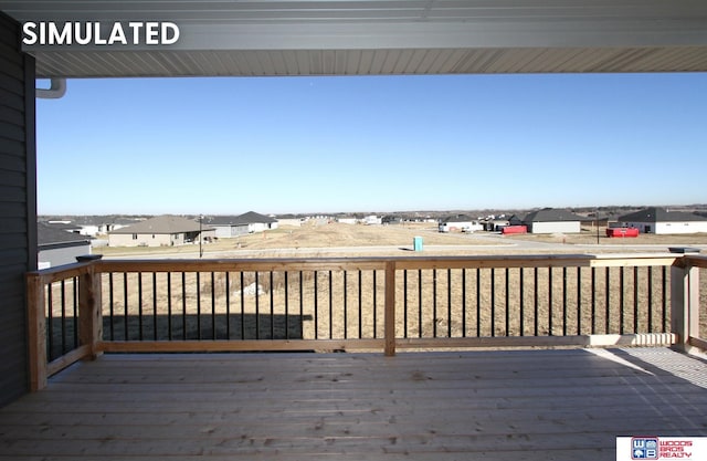 deck featuring a residential view
