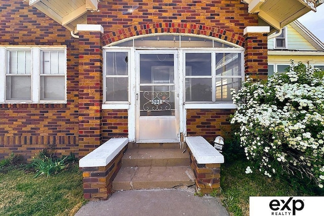 5238 S 20th St, Omaha, NE 68107 - view of exterior entry featuring brick siding