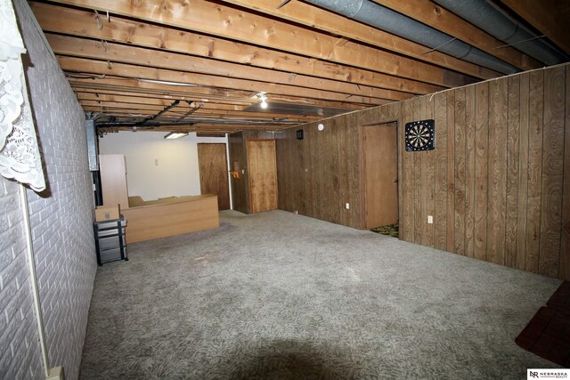 103 Francis St, Daykin, NE 68338 - finished basement with carpet and wooden walls