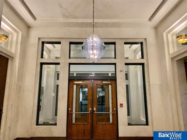 entrance to property with french doors