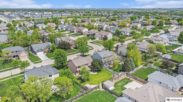 aerial view of residential area