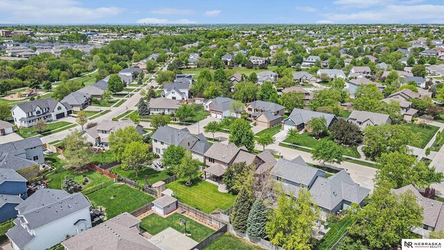 aerial perspective of suburban area