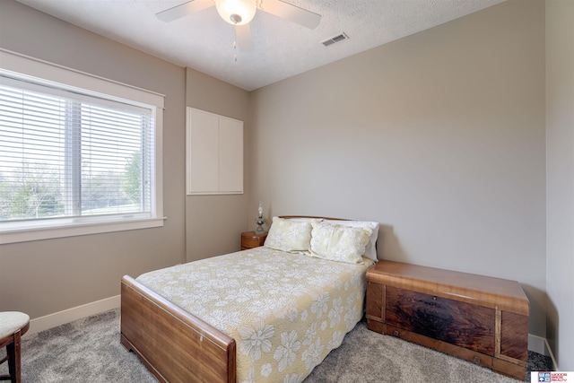 4510 W High Ridge Pl, Lincoln, NE 68522 - bedroom featuring visible vents, ceiling fan, carpet, and baseboards