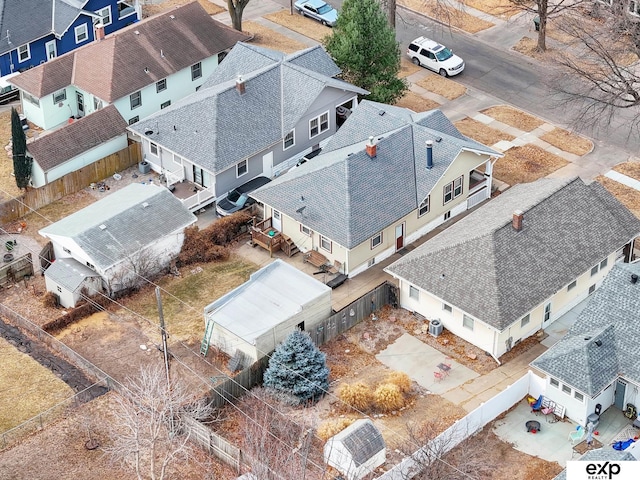 aerial view featuring a residential view