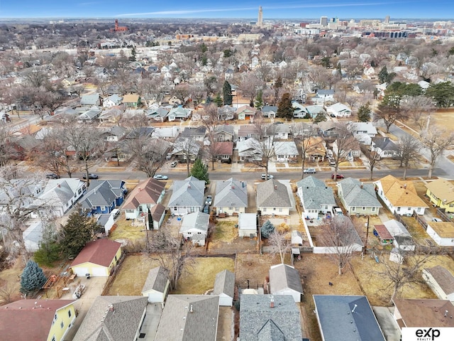 bird's eye view featuring a residential view