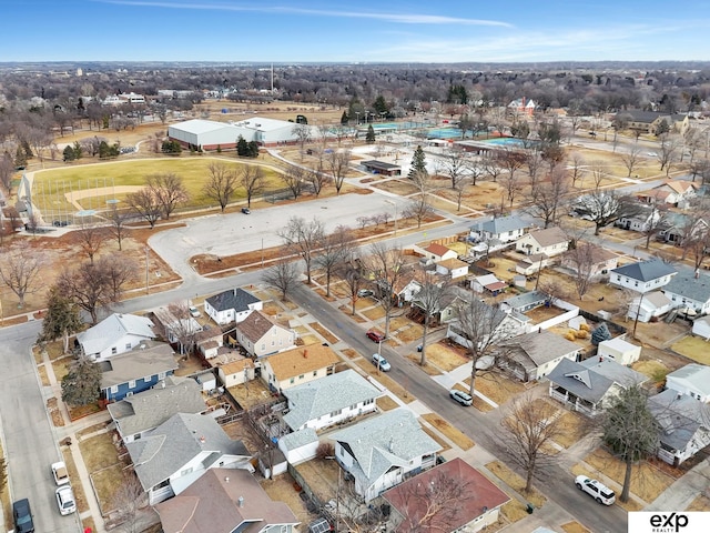 aerial view featuring a residential view