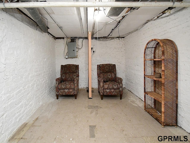 unfurnished room with electric panel