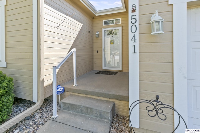 view of doorway to property