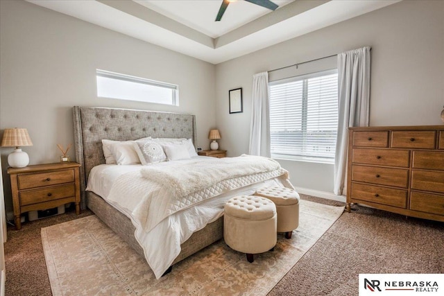 708 Sunset Blvd, Palmyra, NE 68418 - bedroom with light carpet, baseboards, and ceiling fan