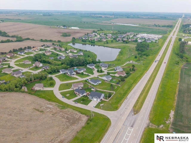 708 Sunset Blvd, Palmyra, NE 68418 - aerial view of property's location with a nearby body of water and a main thoroughfare