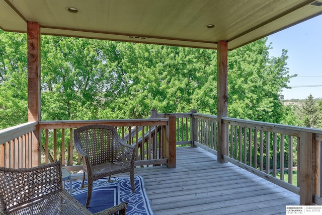 view of wooden deck