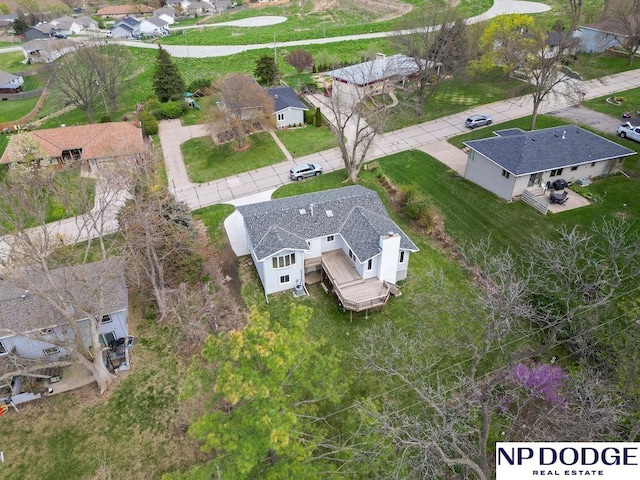 aerial view featuring a residential view
