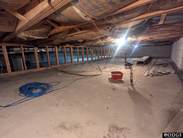 view of basement