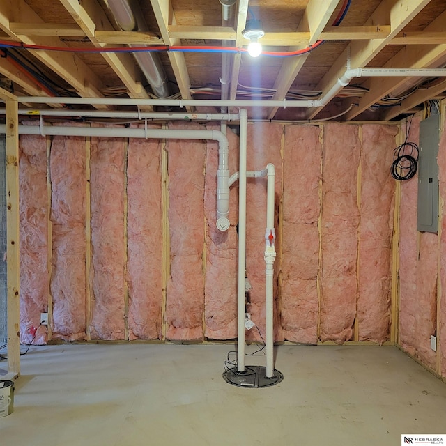 129 E 5th St, Valparaiso, NE 68065 - unfinished below grade area with electric panel