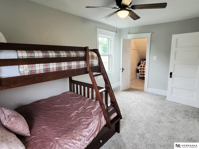 6512 Maple St, Omaha, NE 68104 - bedroom featuring carpet flooring, baseboards, and ceiling fan