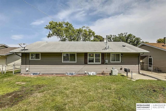 back of property with cooling unit